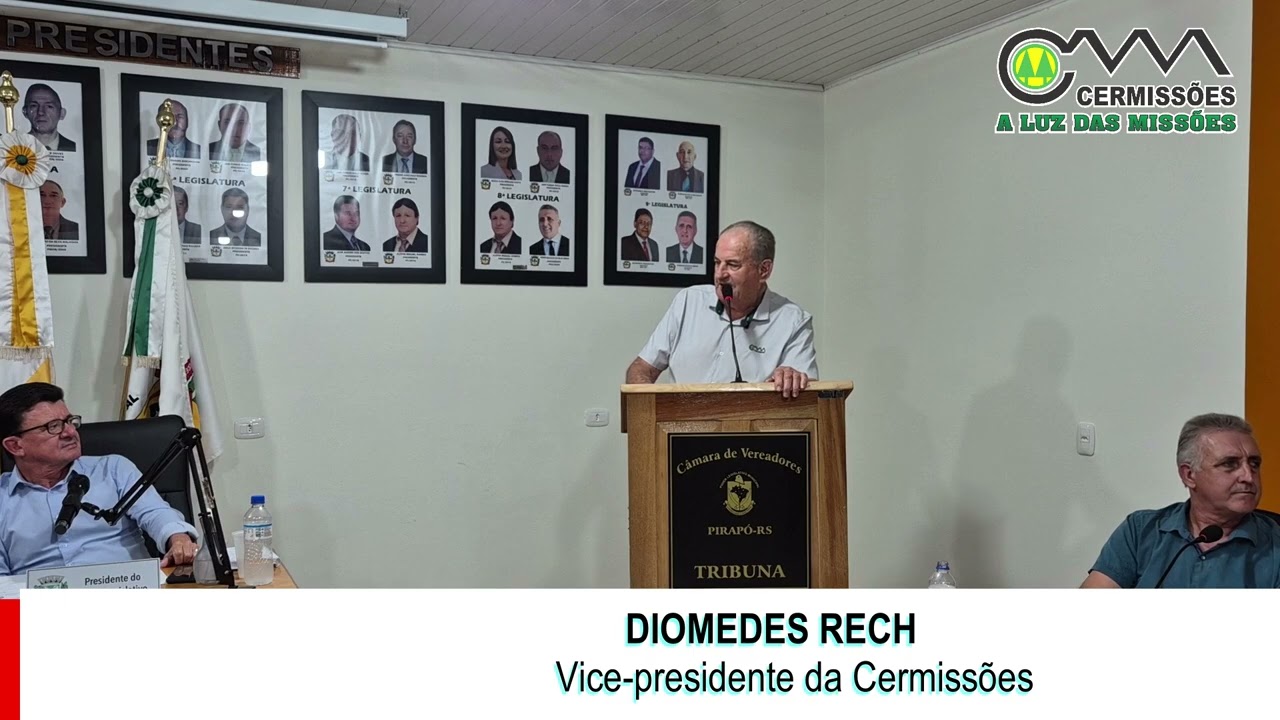 CERMISSÕES RECEBE HOMENAGEM DA CÂMARA DE VEREADORES DE PIRAPÓ PELOS 65 ANOS DE HISTÓRIA