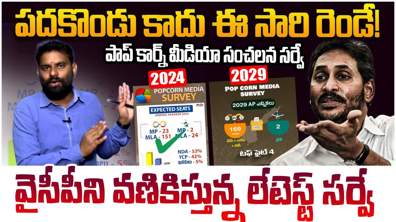 పదకొండు కాదు రెండే !! | Analyst Ashok Kumar About Popcorn Media Survey | YS Jagan | YSRCP | AP News