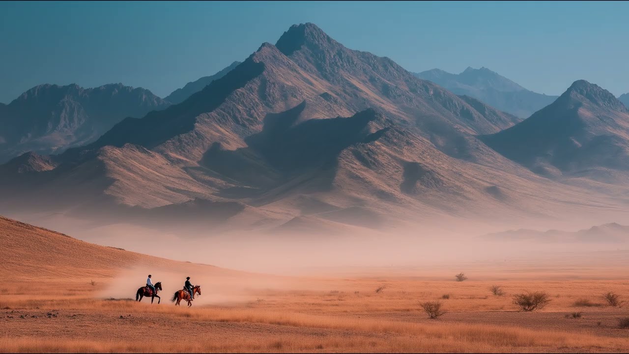 Echoes Of The Steppe – Majestic Mongolia Mountain Landscape | Still Art Screen Saver | 4K
