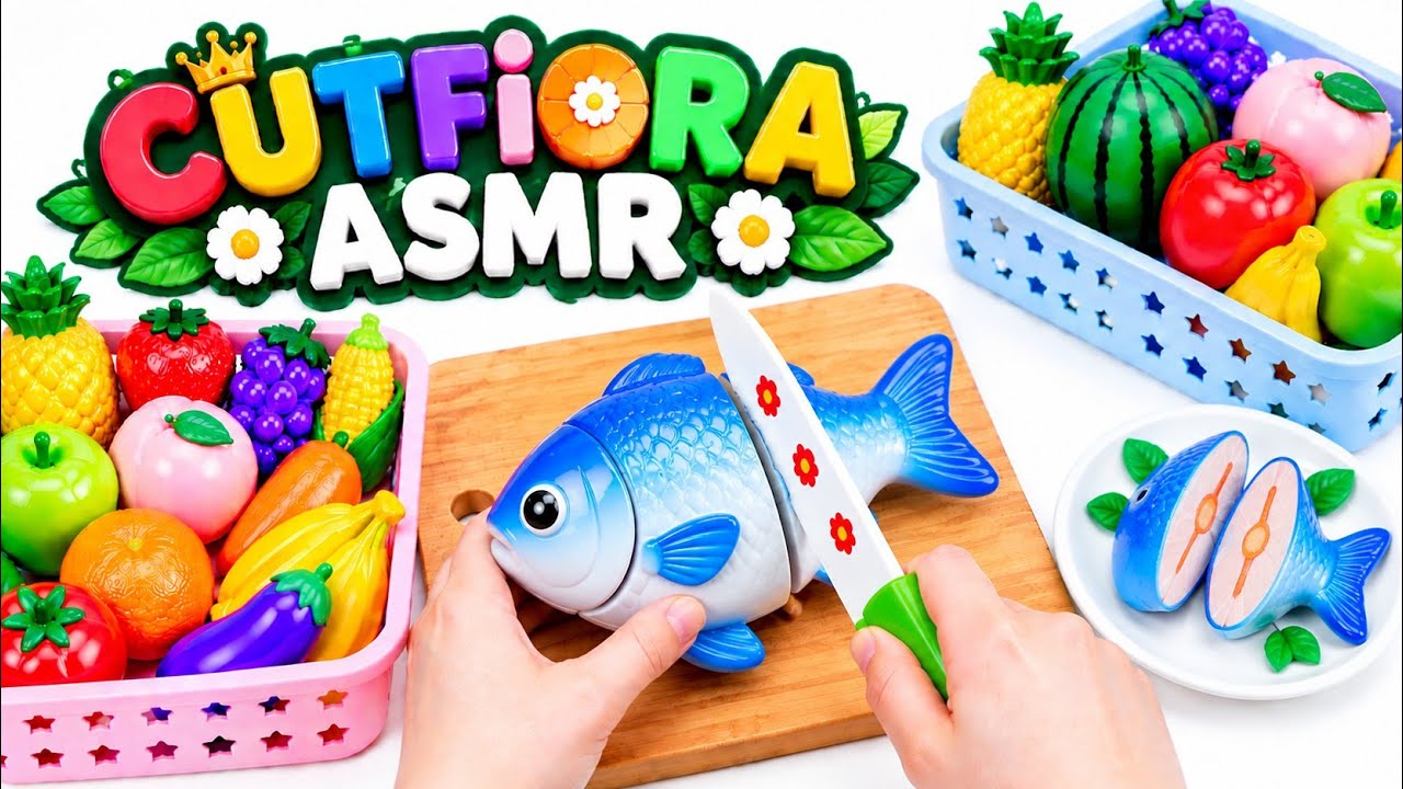 Satisfying Fruit Slicing Magic 🍓🥐🥑🐟