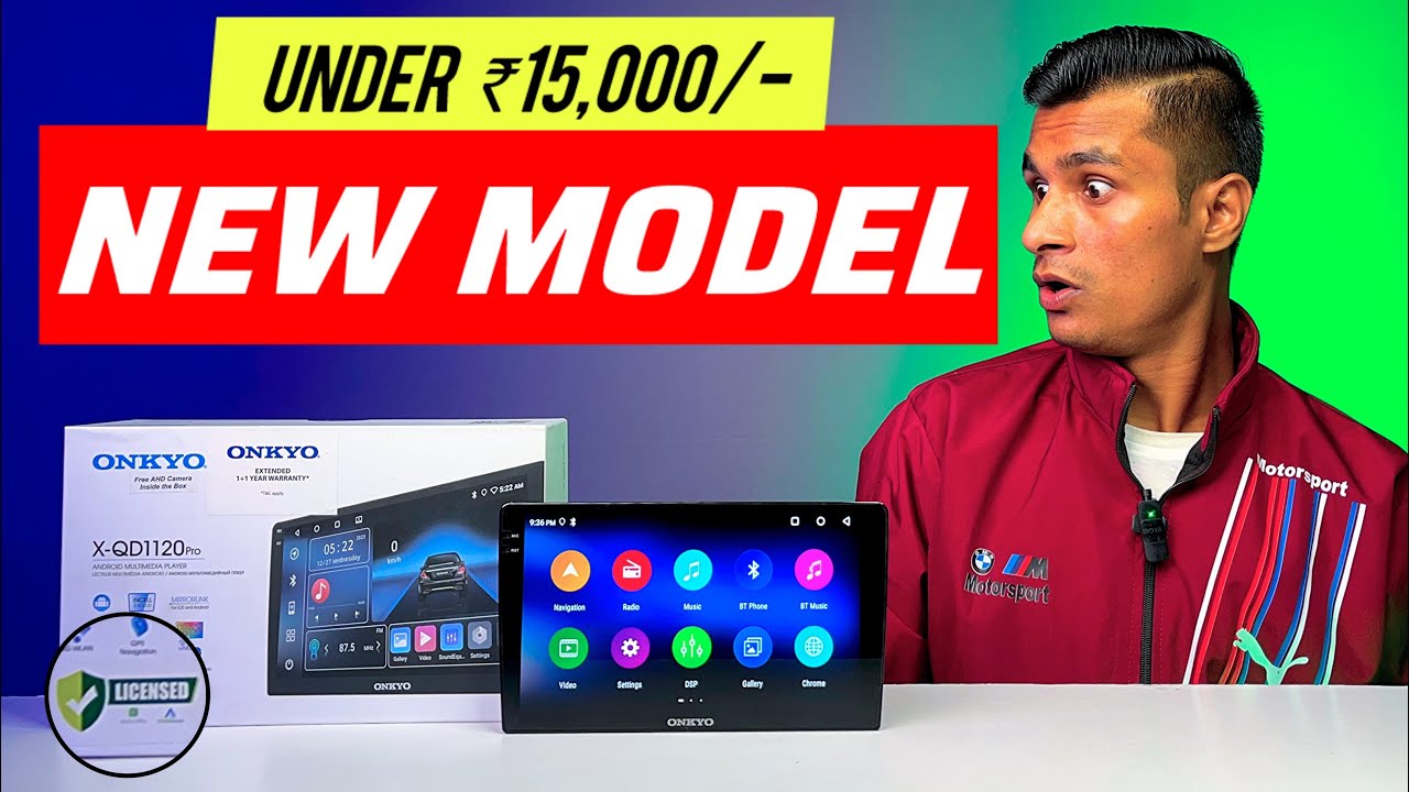 All New ONKYO X-QD1120 Pro Series Android Stereo | 2+32GB With CarPlay & Android Auto | Under 15,000