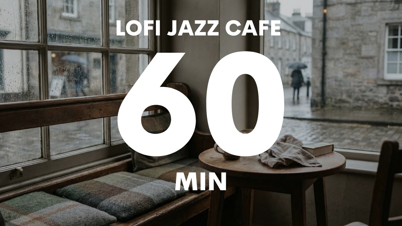 Rainy Day Lofi Jazz Café ☔☕ | 60 Minutes Smooth Chill Beats