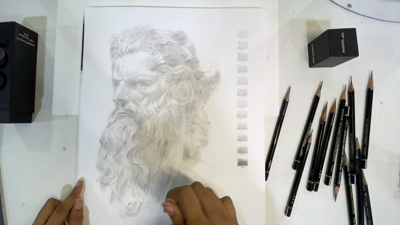 Sketching | Tombow MONO 100 Pencils | Clairefontaine | Multi Techniques | Smooth 250gsm Paper |