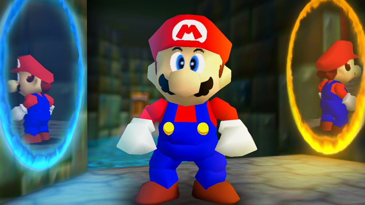 Speedrunning Mario 64 but I can use Portals