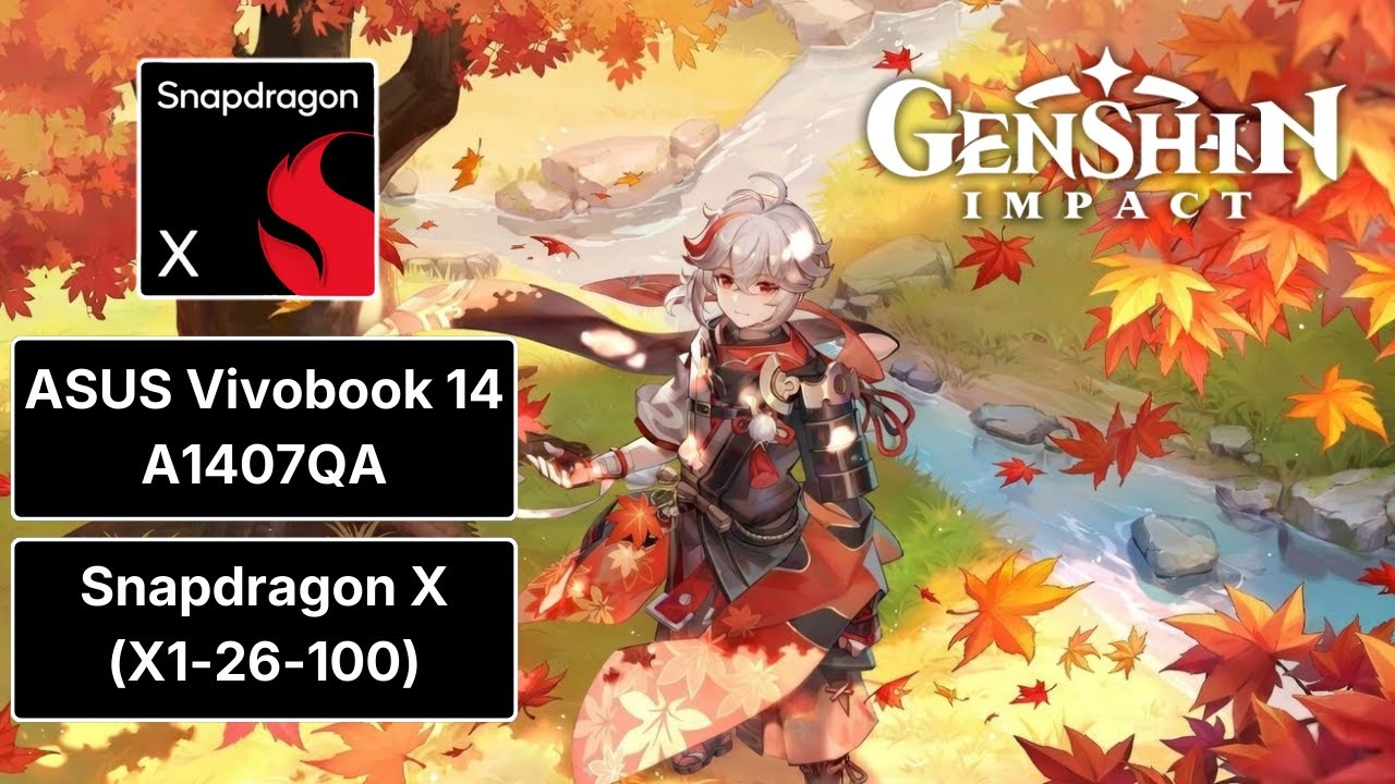 Тест игр на ASUS Vivobook 14 A1407QA с процессором Snapdragon X (X1-26-100) &ndash; Genshin Impact