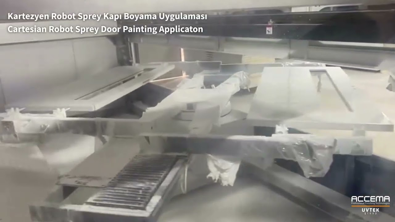 Accema | Kartezyen Robot Sprey Kapı Boyama Uygulaması Cartesian Robot Sprey Door Painting Applicaton