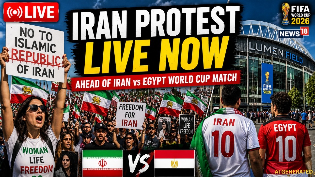 ANTI-IRAN PROTEST LIVE | FANS Rally In Seattle Ahead of Iran vs Egypt World Cup Match | N18G