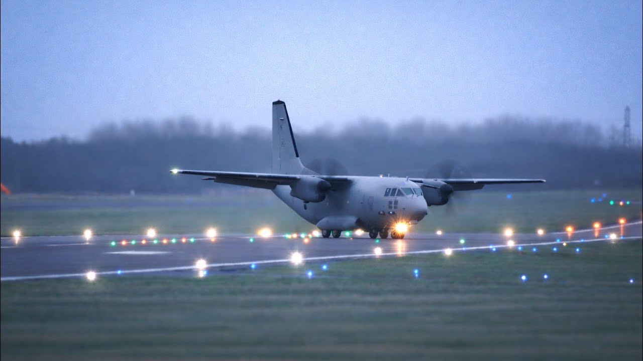 Italian Air Force Alenia C-27J Spartan RARE visit Newcastle Airport 4K