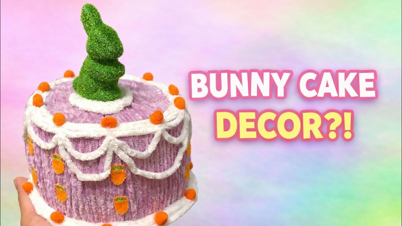 DIY Easter Bunny Cake Decor | Fake Bake Tutorial 🐰✨