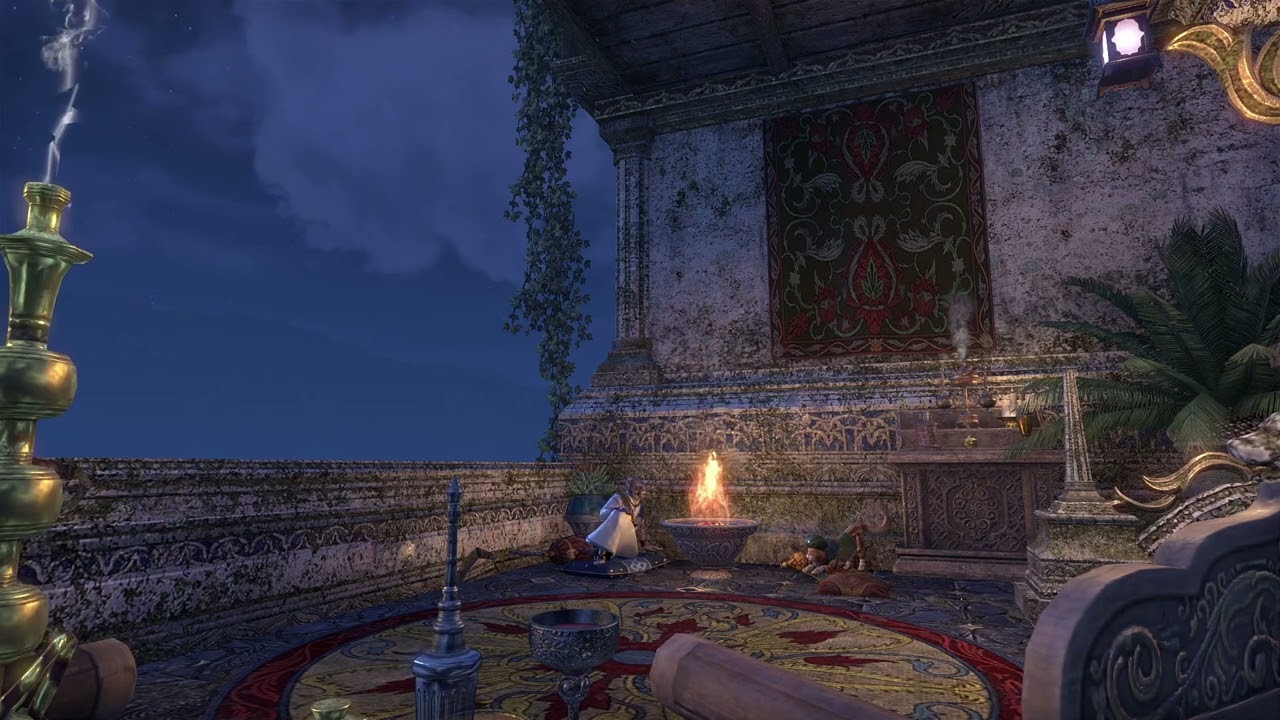 ESO Elsweyr Ambience and Music Lucky Cat Landing at Night