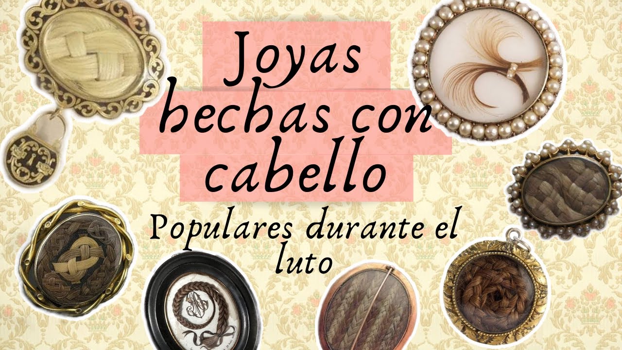 Joyas victorianas hechas con cabello