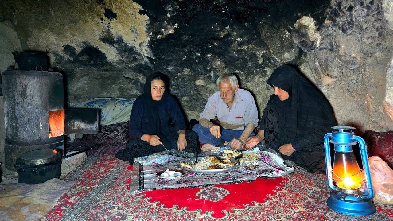 “Cave Living in the Zagros Mountains: One Night with Nomads in Ramadan & Cooking Dinner”