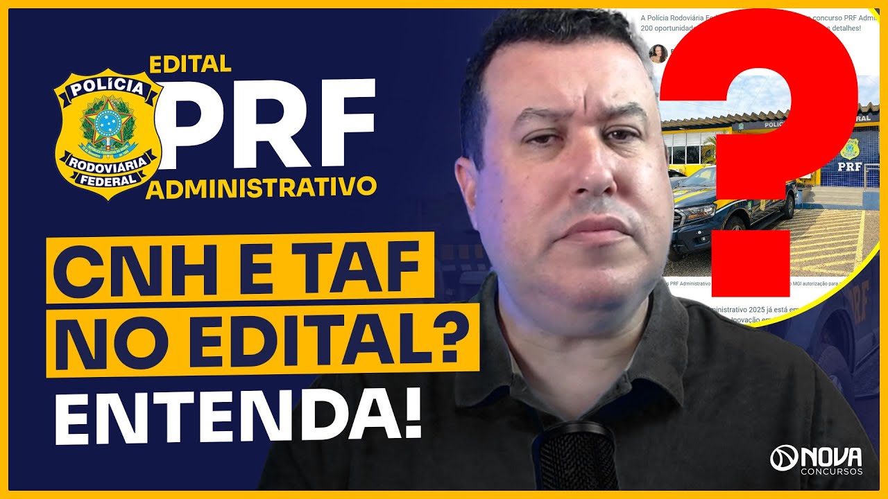 CONCURSO PRF ADM 2026 | CNH e TAF: o que realmente é exigido! 🔴