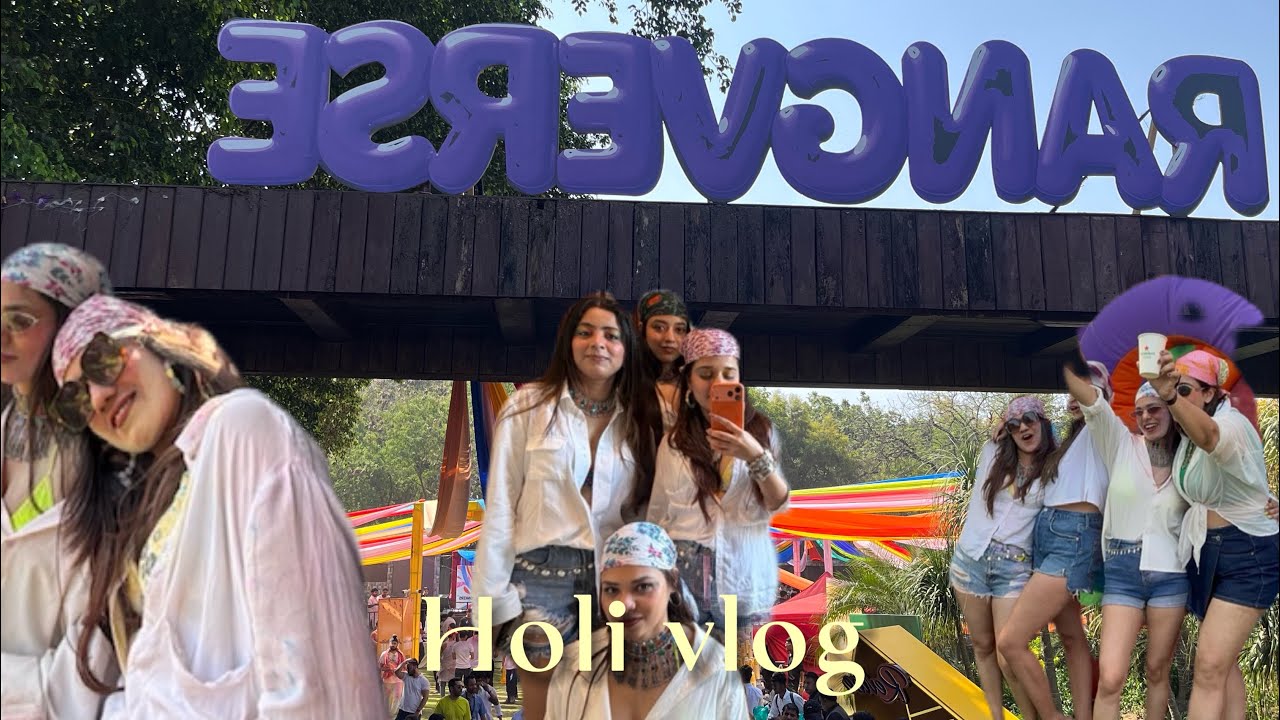 Crazzzy Holi vlog + GRWU for Holi with friends.. #minivlog #funny #grwm #friends 