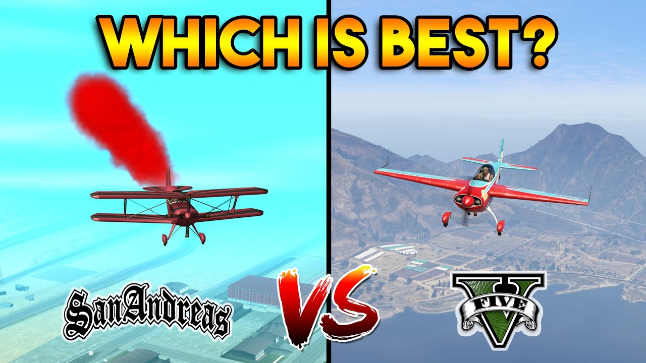 GTA 5 STUNT PLANE VS GTA SAN ANDREAS STUNT PLANE : WHICH IS BEST?