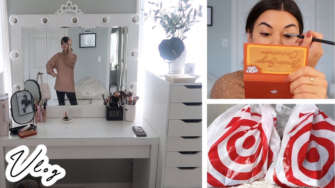 Vlog | Target Haul, Makeup Room Tour & Makeup Routine