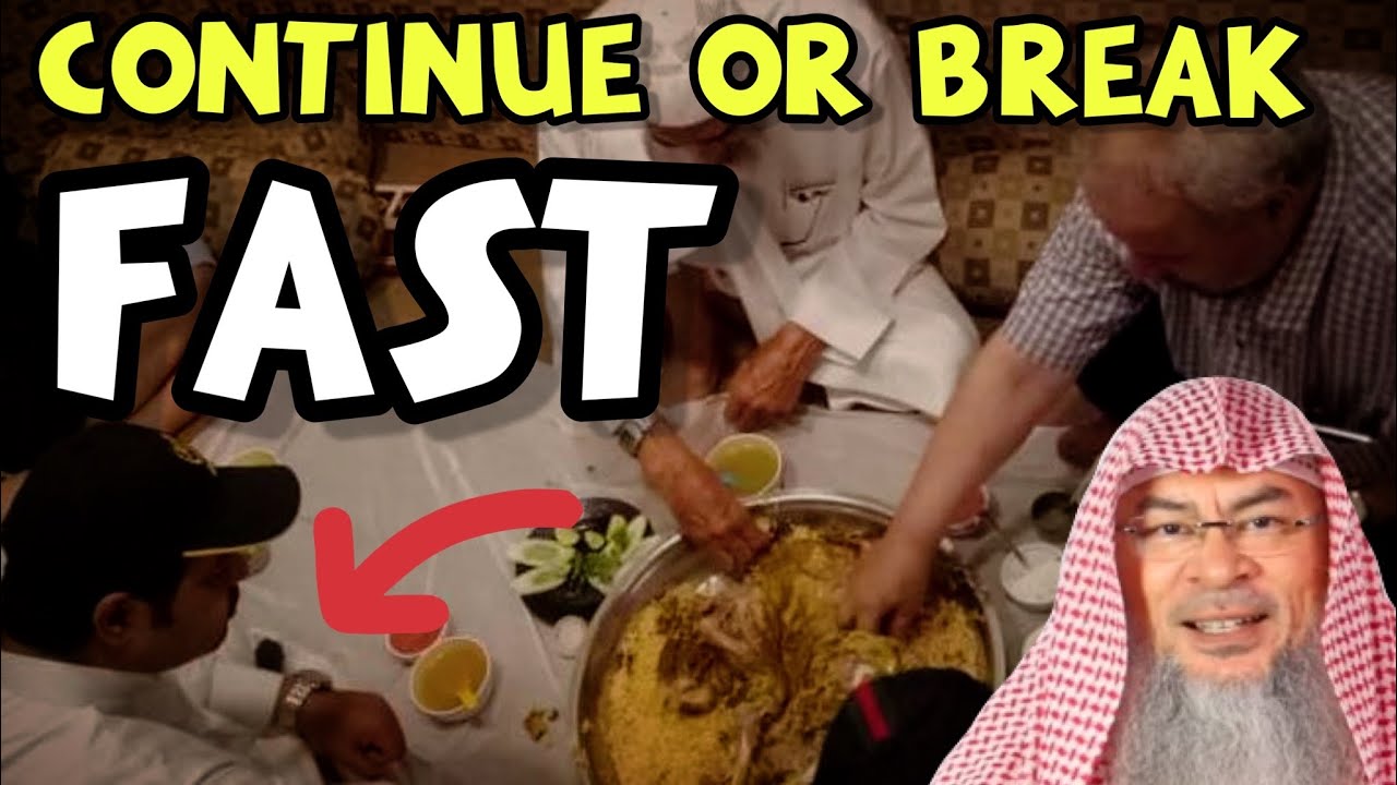 Should I break or continue Sunnah fast if offered food? assim al hakeem JAL