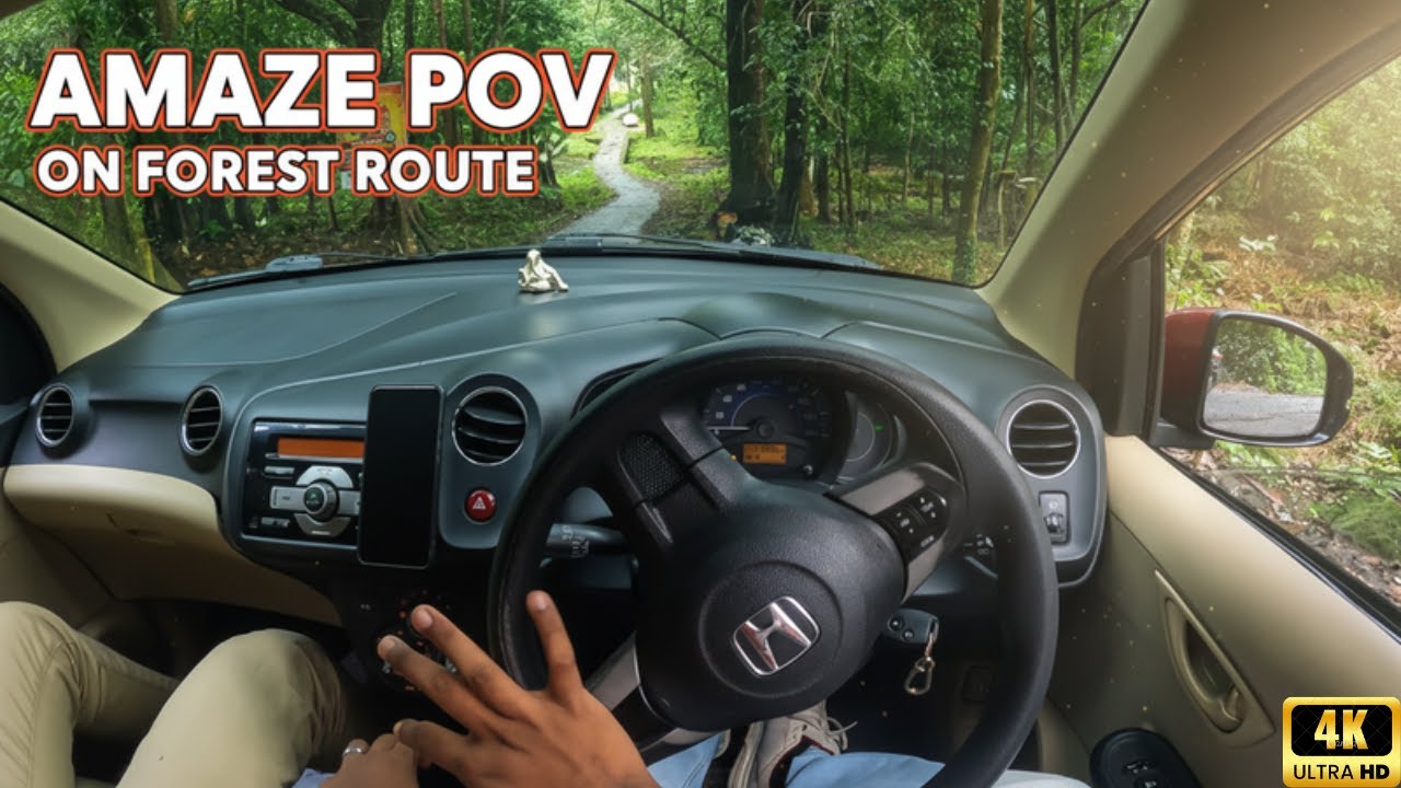Honda Amaze on beautiful forest roads of kerala | Pov | Short video.