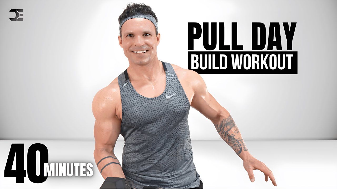 40 Min Big BACK, BICEPS & REAR DELTS WORKOUT with WEIGHTS | DB Strength + Muscle Building