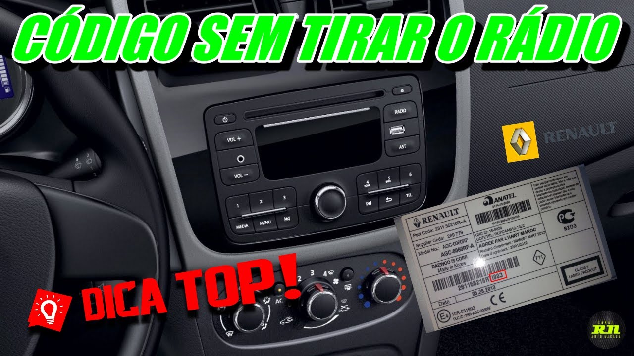 [DICA] - CÓDIGO RÁDIO RENAULT SEM TIRAR O RÁDIO