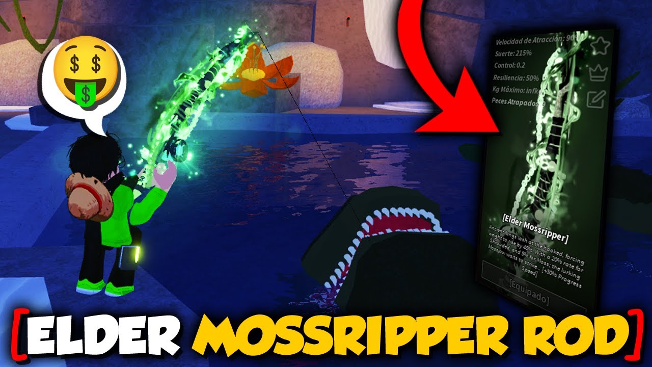 como conseguir CAÑA ELDER MOSSRIPPER en FISCH ROBLOX