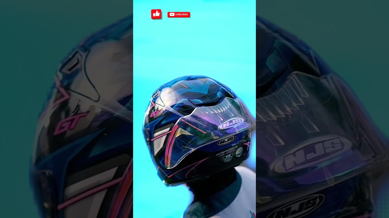 Helm NJS KAIROZ GT Valesco Blue #automobile #helmet #helm #motorcyclegear #smartphone #motovlog