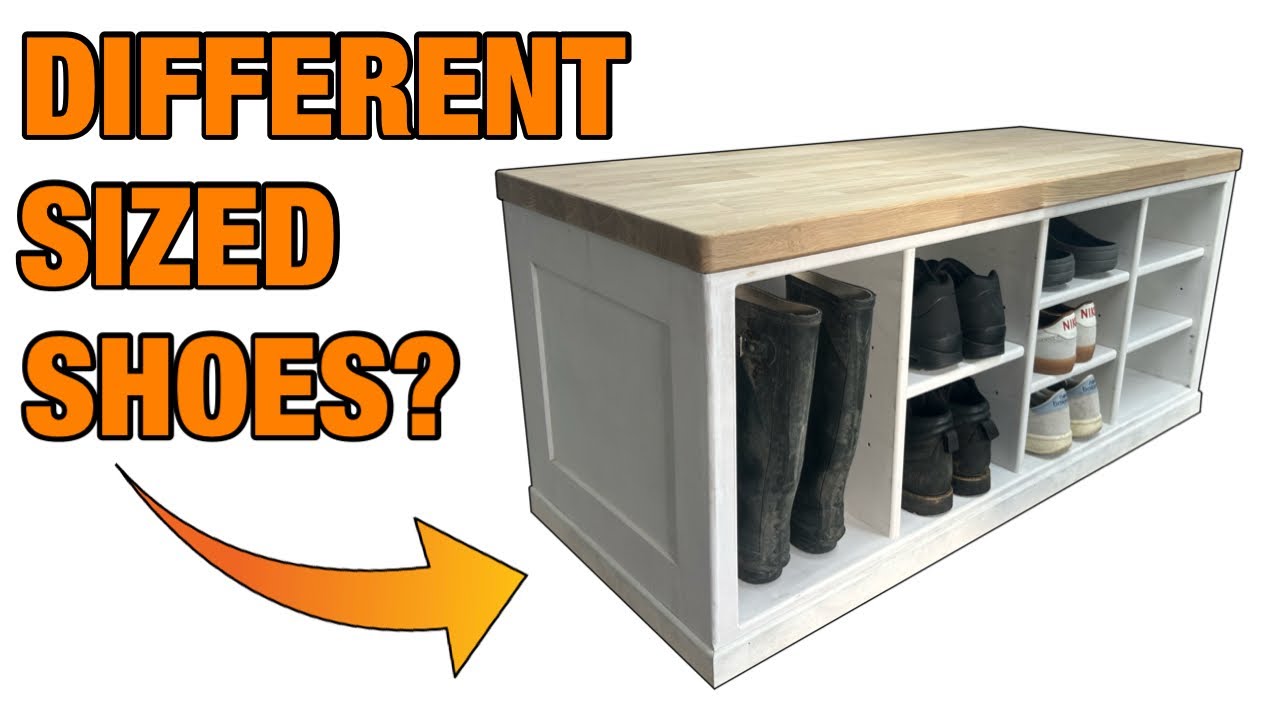 I Built a Shoe Bench That Fits ANY Shoe Size!