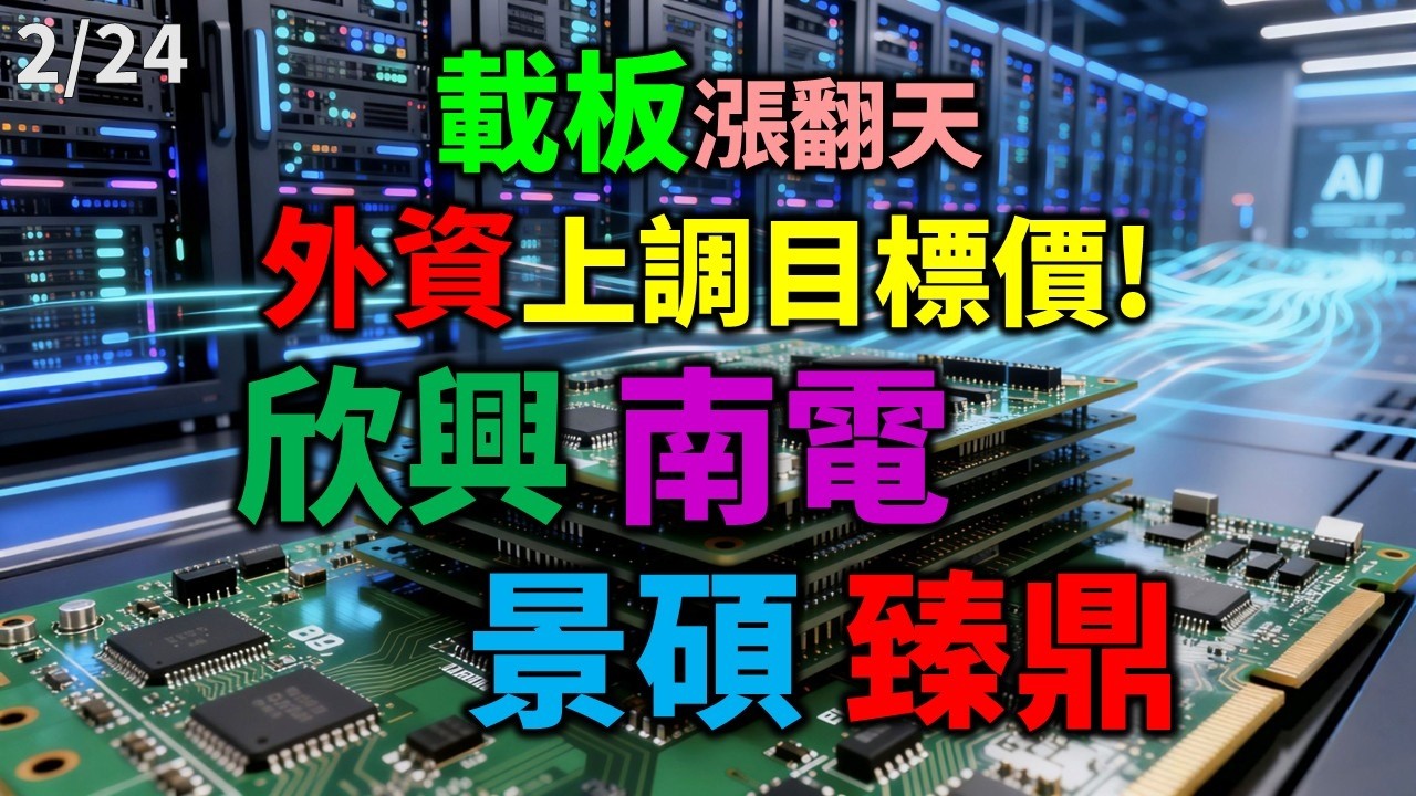 「早安萬寶」0224 載板漲翻天！外資上調目標價！欣興、南電、景碩、臻鼎