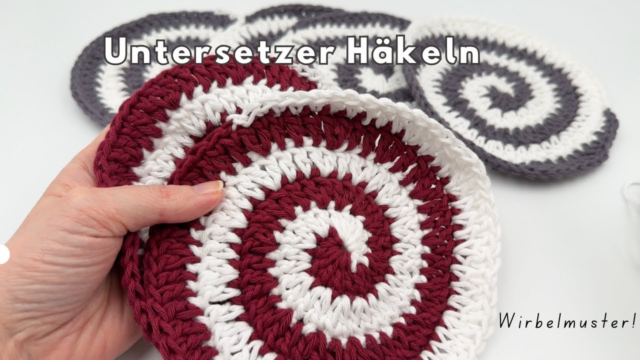 Suchtgefahr garantiert: Häkle wunderschöne Wirbel-Untersetzer!