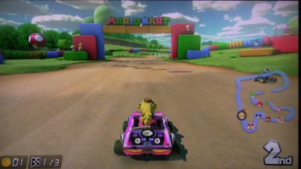 Mario Kart 8 Banana Cup: Donut Plains 3 (Peach | Woofer Pink | Wide Tires) – Clean No Commentary