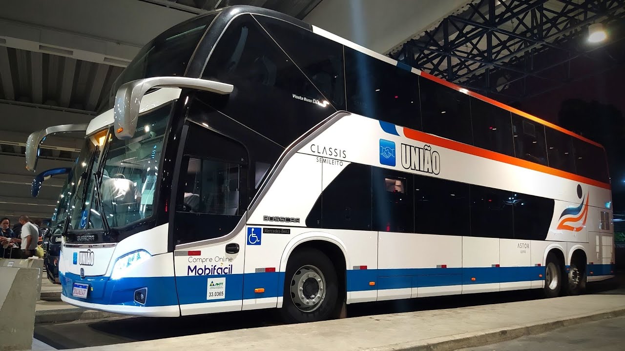 NOVO ÔNIBUS LEITO E SEMI LEITO DOUBLE DECKER DA EXPRESSO UNIÃO | BUSSCAR VISSTA BUSS DD