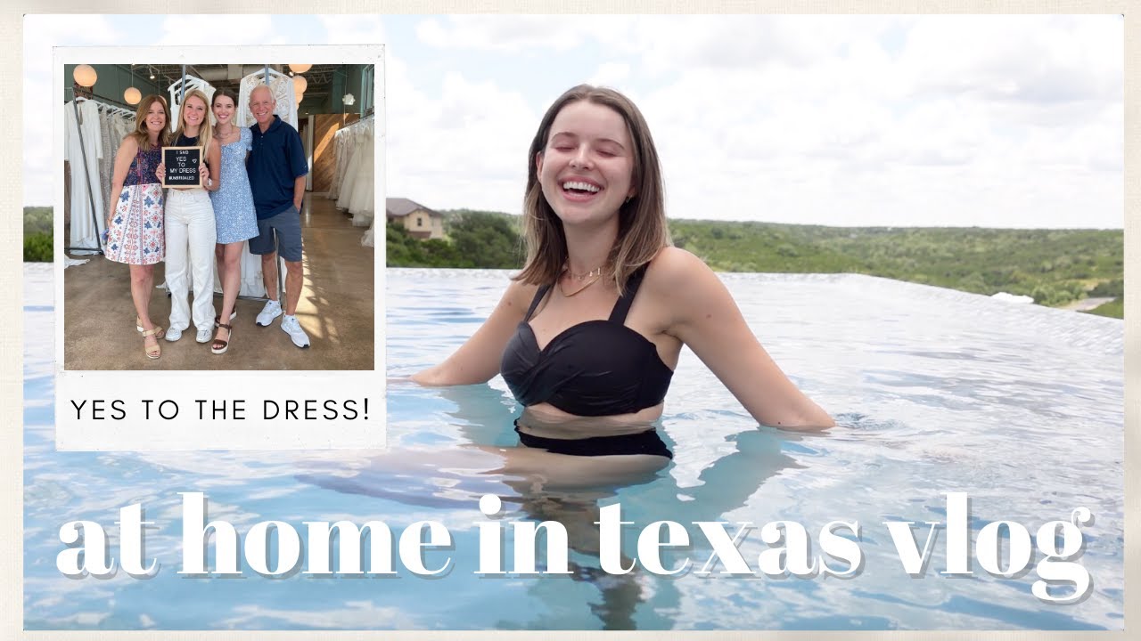 TEXAS VLOG! Saying Yes to the Dress, Pool Day at Home, Gluten-Free Baking + Family Time!