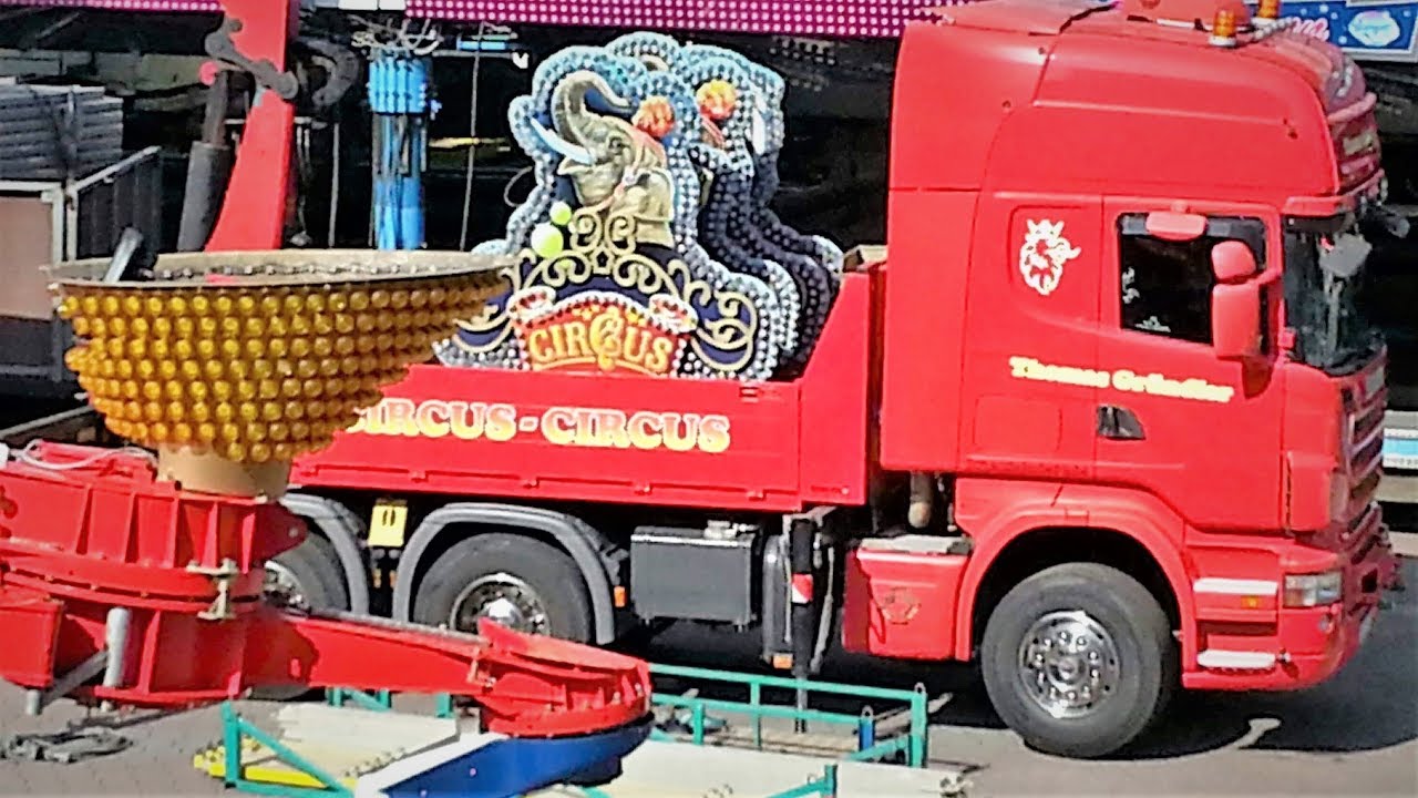 Aufbau Circus-Circus /Tag 1/ Gründler & Preuß/Fronleichnams Kirmes Oberhausen 2018