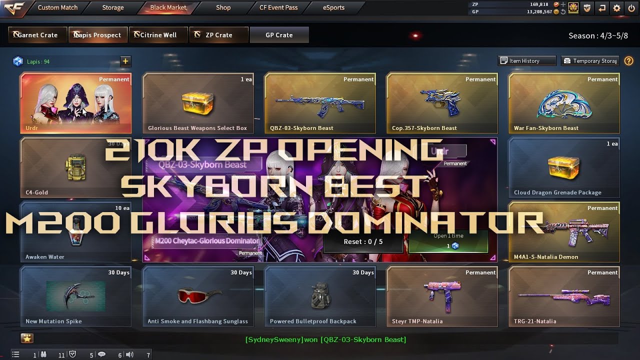 CrossFire West: Opening 210K ZP ON lapis - SkyBorn Collection