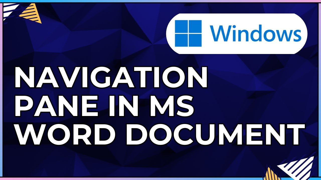 How To Use the Navigation Pane In a Microsoft Word Document-For Windows Computers