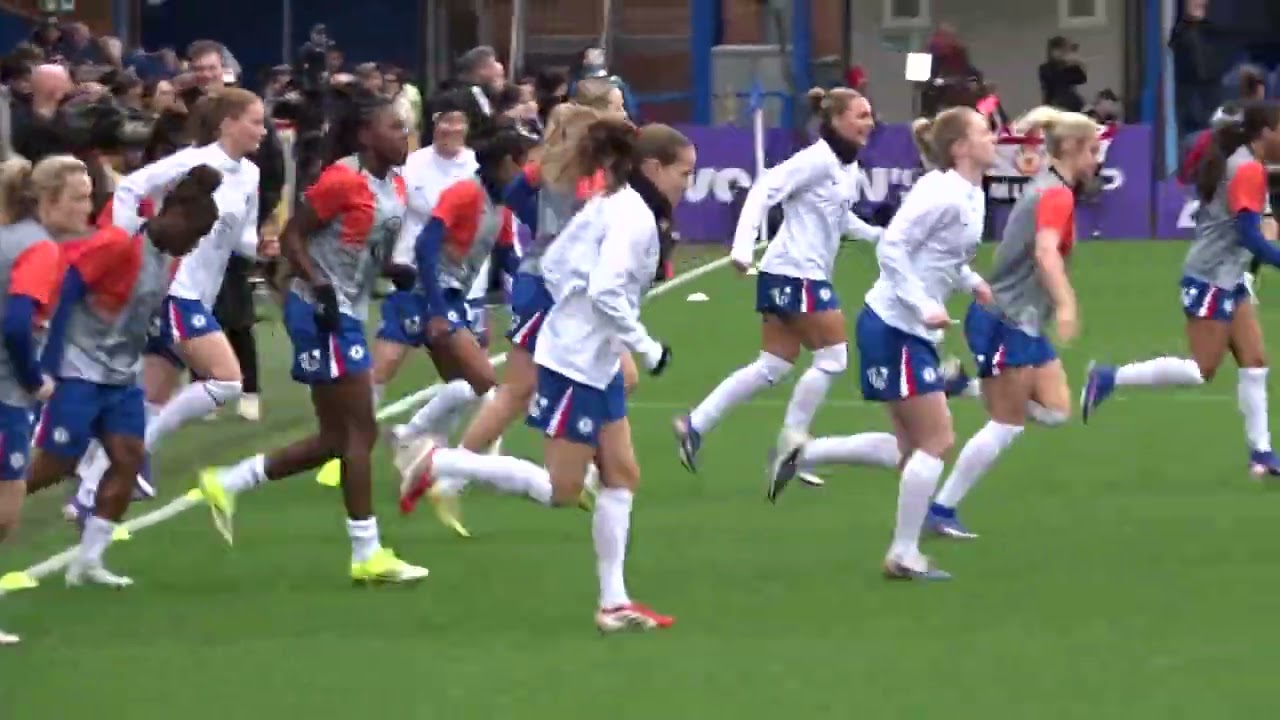 WFA CUP. Chelsea v. Manchester United. 22/02/2026. 'Pre-Match Exercise.'