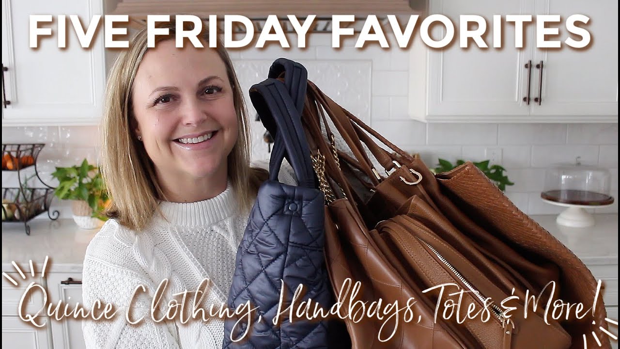 FIVE FRIDAY FAVS | Favorite Styles From QUINCE!  Clothing, Totes, Handbags & More! | GatorMOM