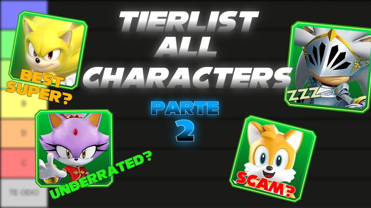 Tierlist All Characters in Sonic Forces Speed Battle (2024) | PARTE 2
