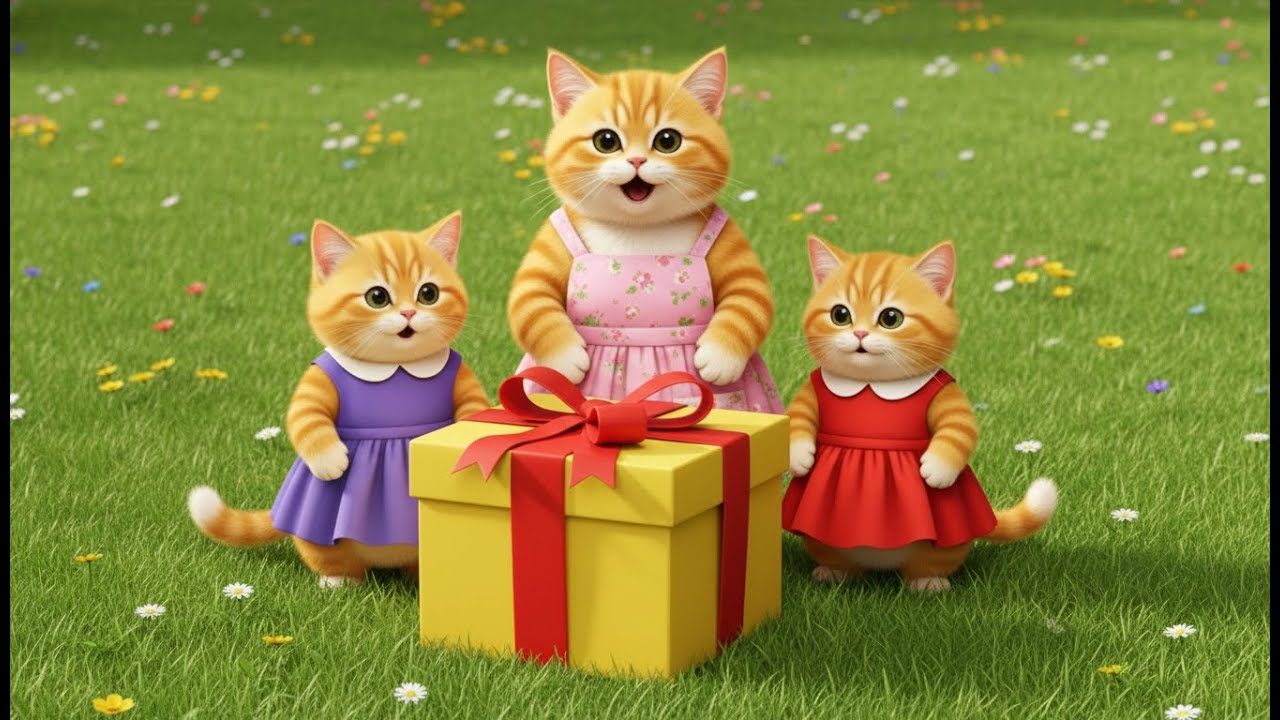 Two Kittens’ Birthday and a Heartwarming Surprise from Their Mother | Funny Cat Video| 4k Cat Clips