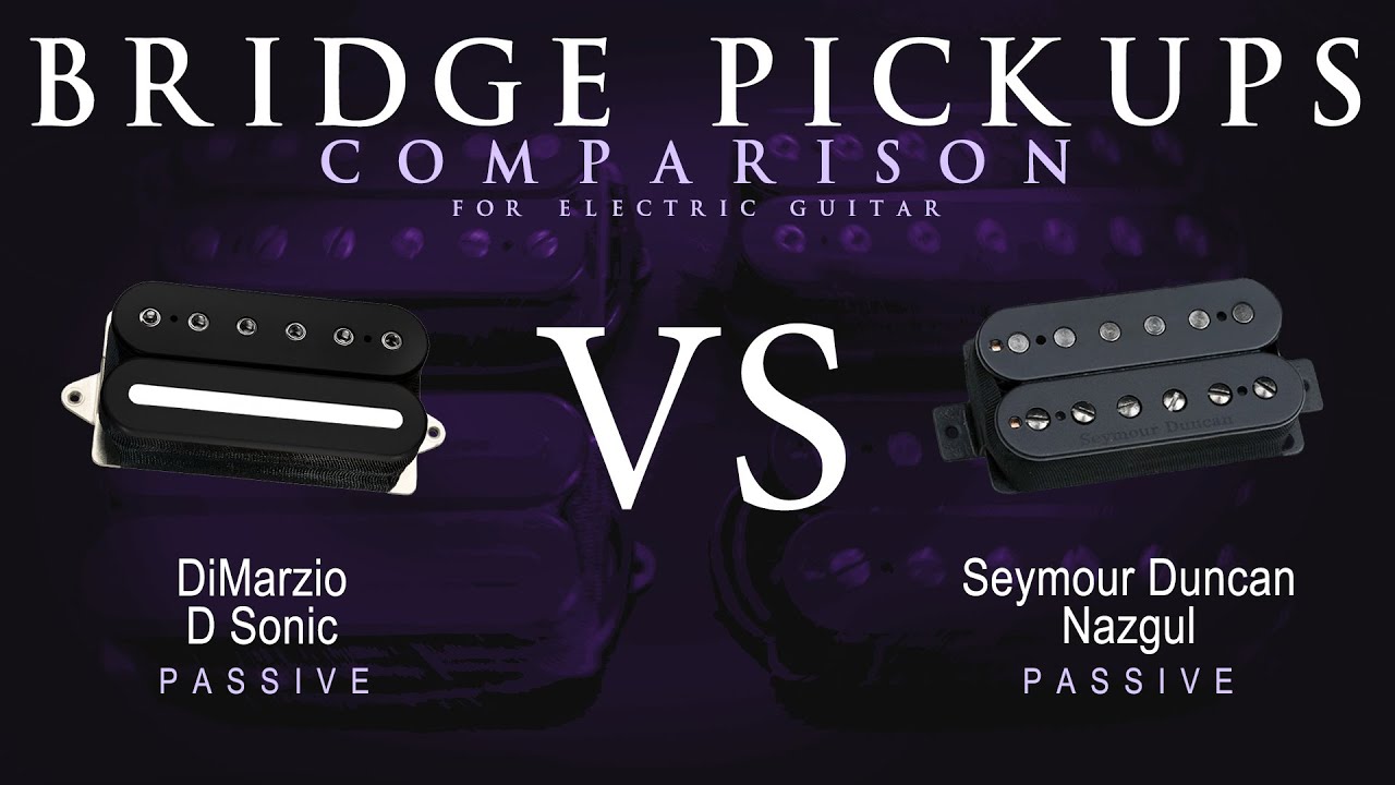DiMarzio D SONIC vs Seymour Duncan NAZGUL - Bridge Guitar Pickup Comparison Tone Demo