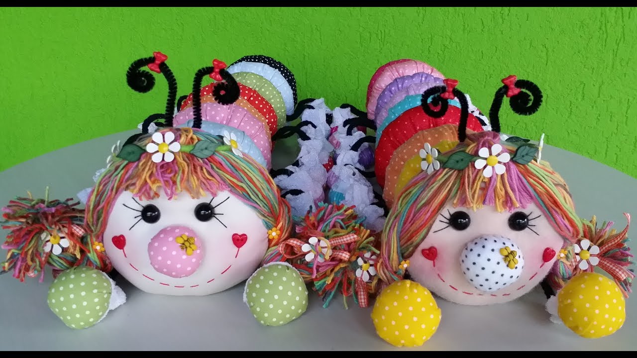 DIY CENTOPÉIA COM FUXICOS DE TECIDO e FELTRO