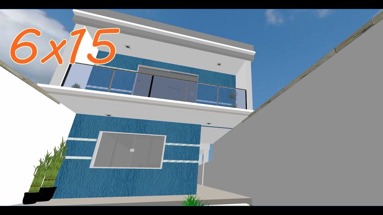 PLANTA 3D PARA SOBRADO 6X15