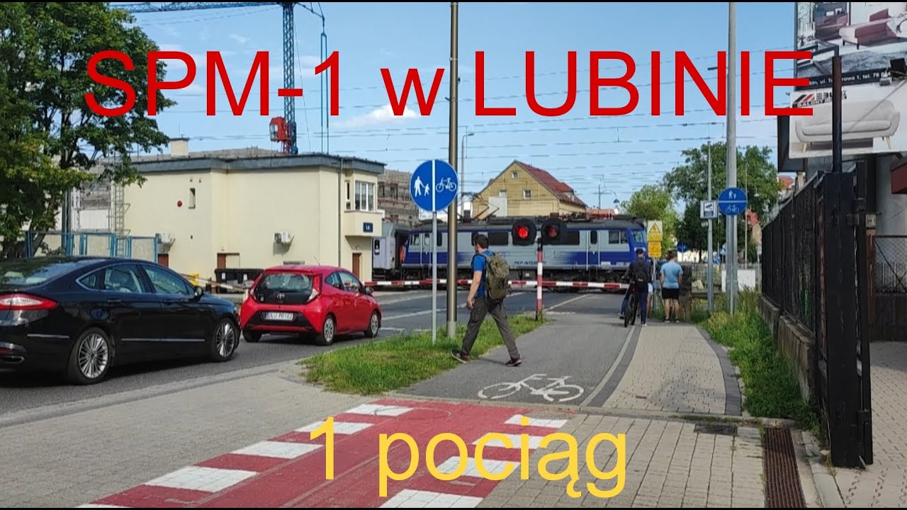 Przejazd Kolejowy (SPM-1) w Lubinie - 1 pociąg