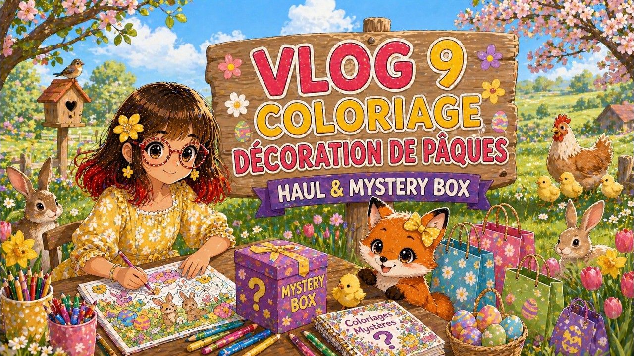 🦊VLOG 9 : Coloriage, Décoration de Pâques 🐣, Haul & Mystery Box