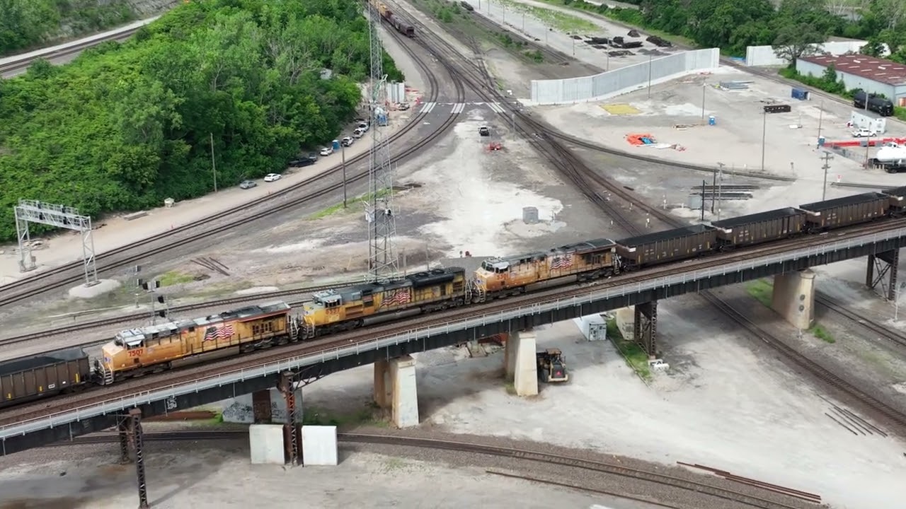 Trains at Santa Fe Junction Kansas City June 24 2025