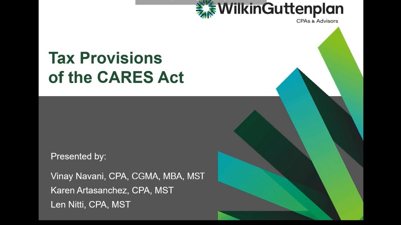 Tax Provisions of the CARES Act