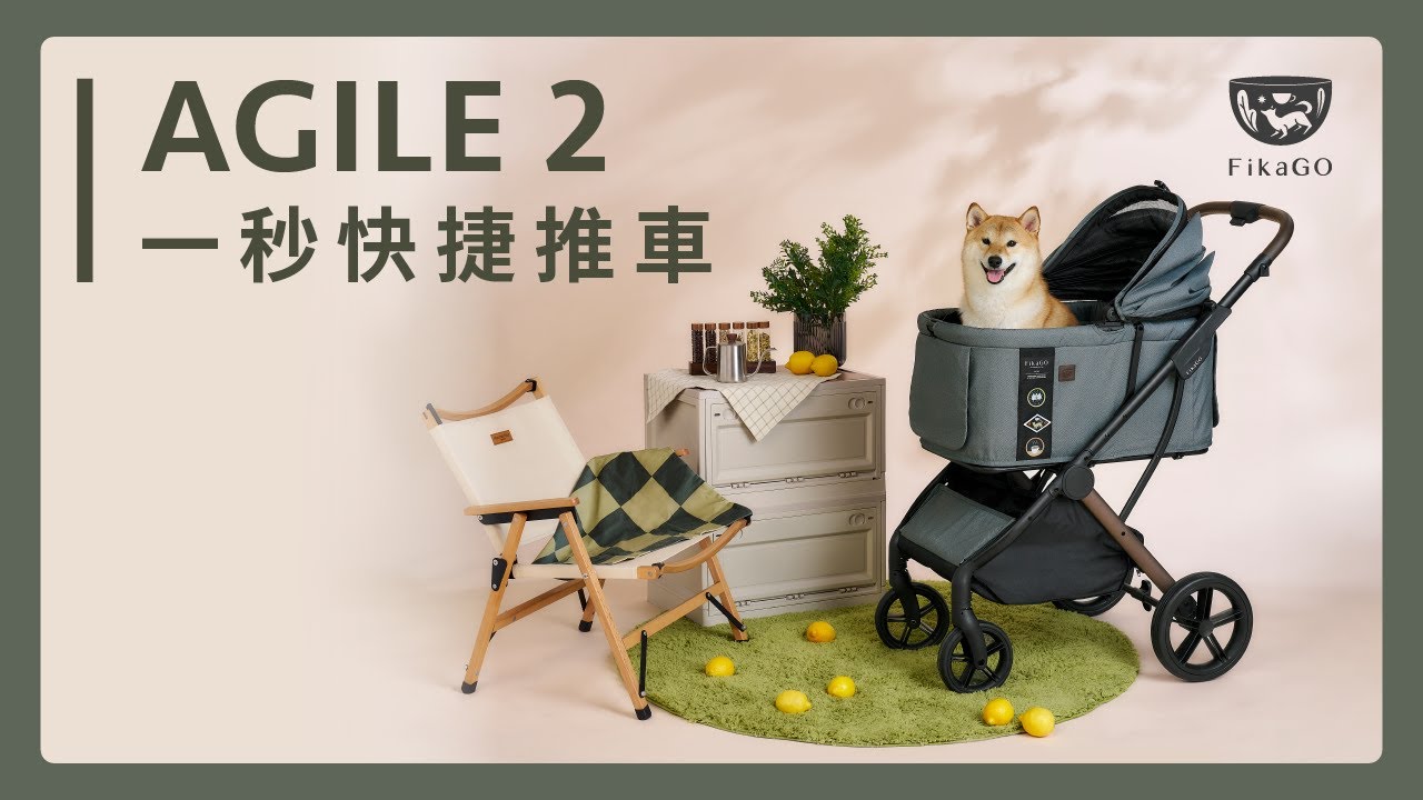 全新升級!  一秒自動收合/單手操作/頭等隱密座艙｜AGILE 2 功能時尚兼具，寵愛你和毛孩!