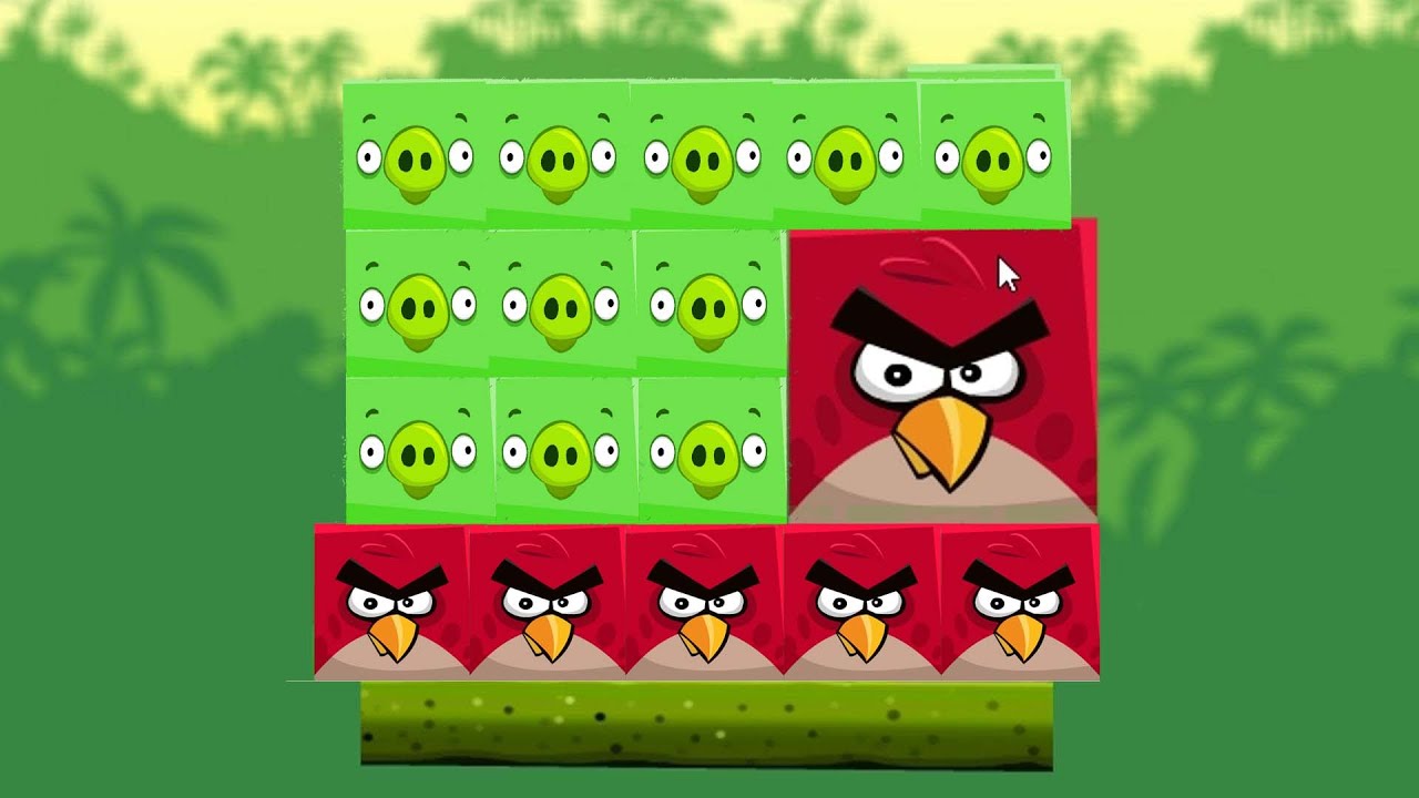 Angry Birds Kick Piggies - KICK ALL SMALL SQUARE PIGGIES WITH ONE GIANT BIRD TO RESCUE STELLA!