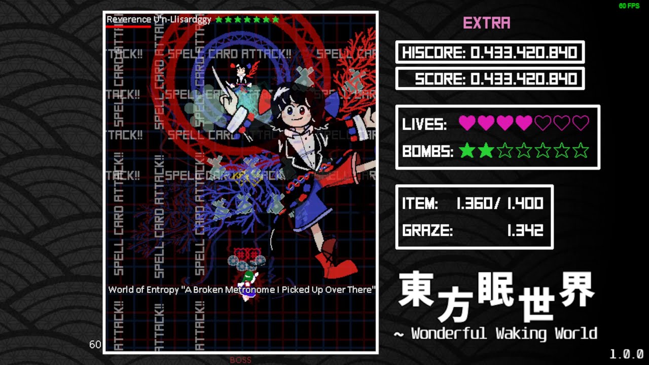 東方眠世界 ~ Wonderful Waking World - Extra clear (Sanae)