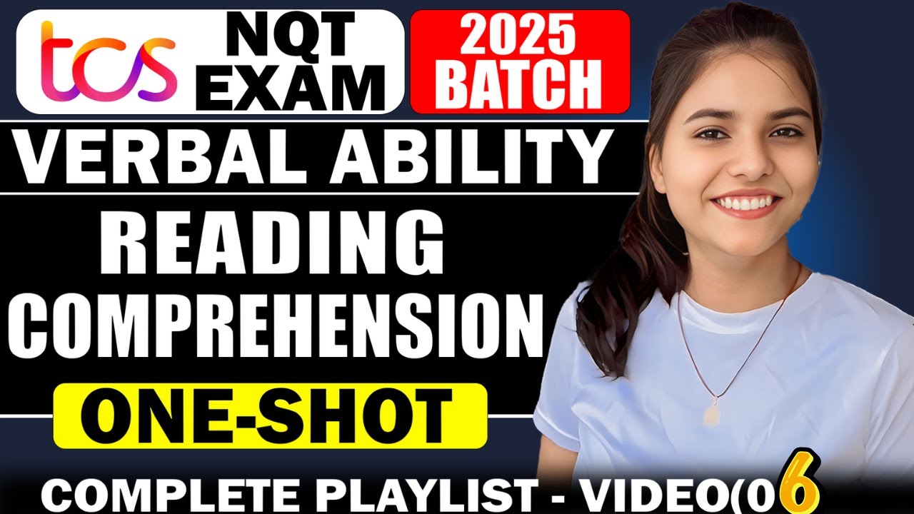 Reading Comprehension One Shot Video | TCS NQT Verbal Ability Questions 2025 Batch | TCS NQT 2025